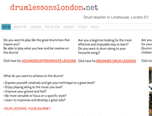 Tablet Screenshot of drumlessonslondon.net